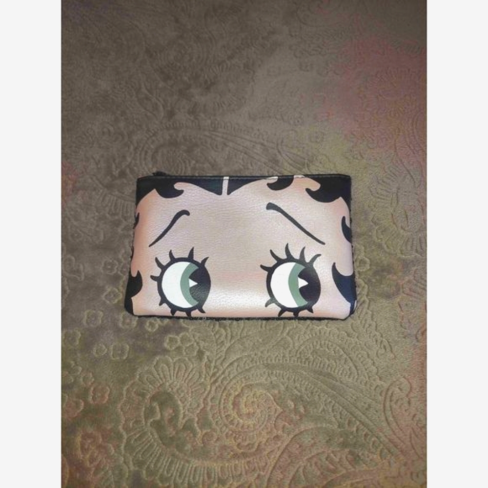 Betty Boop X Ipsy Black Sequin Eye Pattern Bag